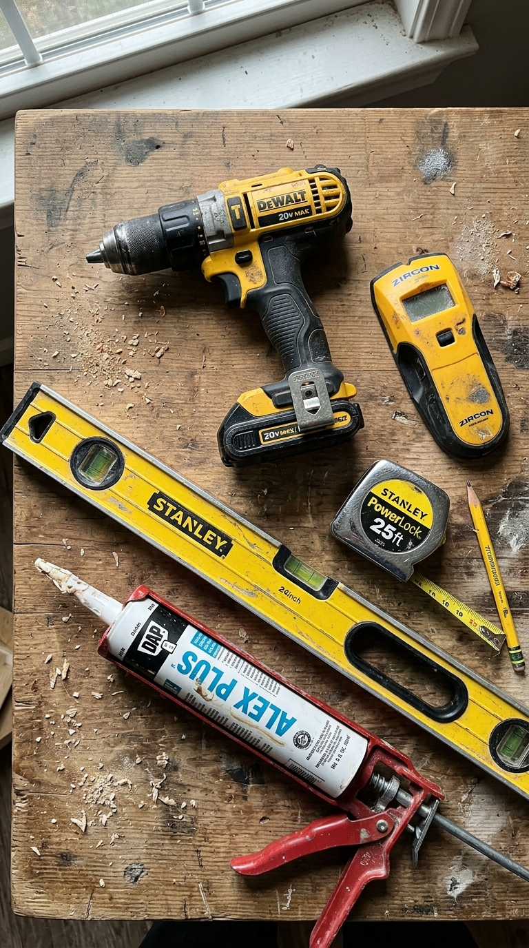 Essential DIY tools needed for IKEA Billy bookcase hacks library wall